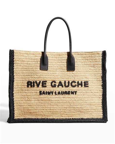 ysl rive gauche raffia|saint laurent tote raffia.